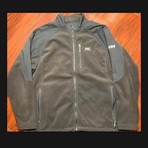 Helly Hansen Gray Black Fleece XL Sweater Jacket